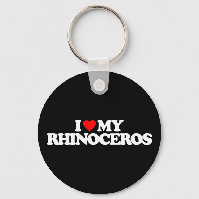 CHAVEIRO EU AMO MEUS RHINOCEROS (Frente)