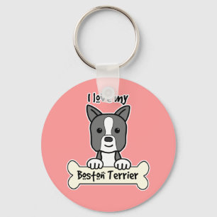 Chaveiro Eu amo minha Boston Terrier