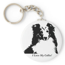 Eu Amo Minha Cadeia De Chave Personalizada Collie