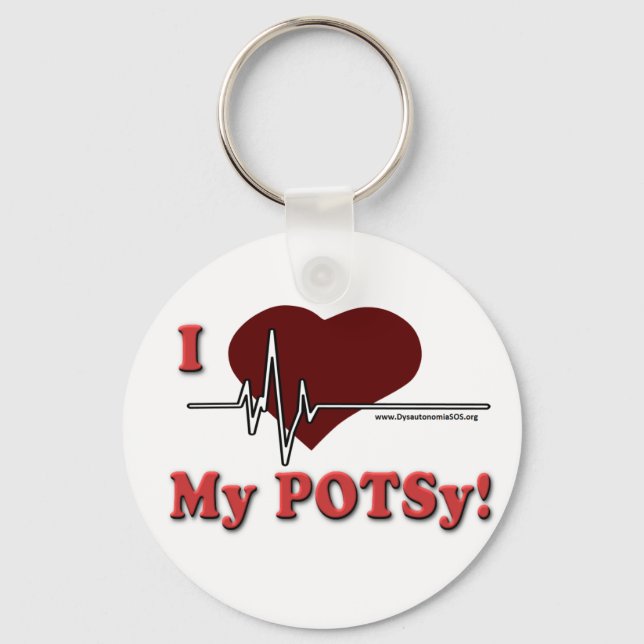 Chaveiro Eu amo minha cadeia de chaves POTSy (Frente)