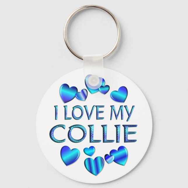 Chaveiro Eu Amo Minha Collie (Frente)