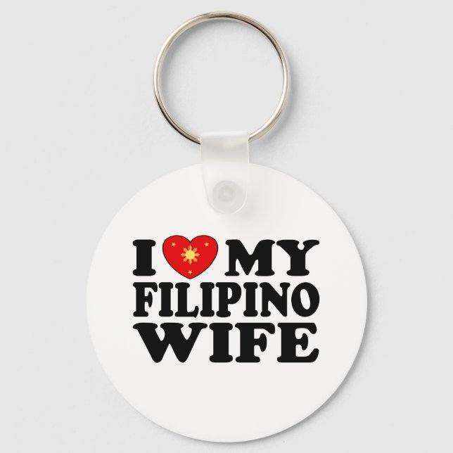 Chaveiro Eu Amo Minha Esposa Filipina (Frente)