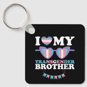 Chaveiro Eu Amo Minha Família de Irmão Transgênero Trans LG