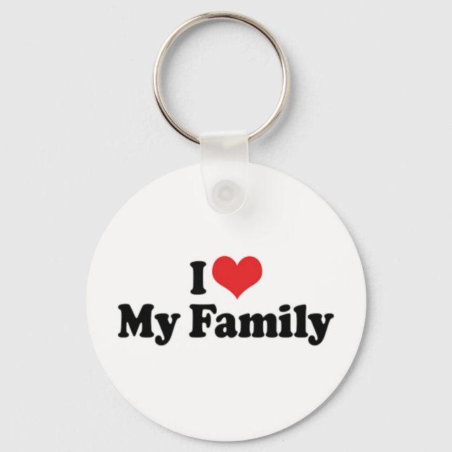 Chaveiro Eu Amo Minha Família Pingente (Frente)