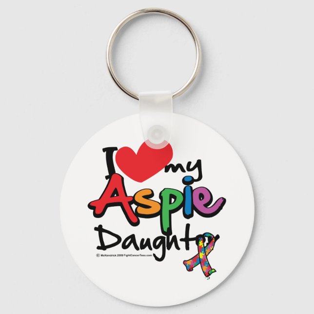 Chaveiro Eu Amo Minha Filha Aspie (Frente)