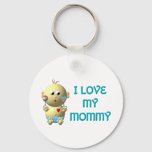 Chaveiro Eu amo minha mamãe Bouncing Baby with Heart & Rat