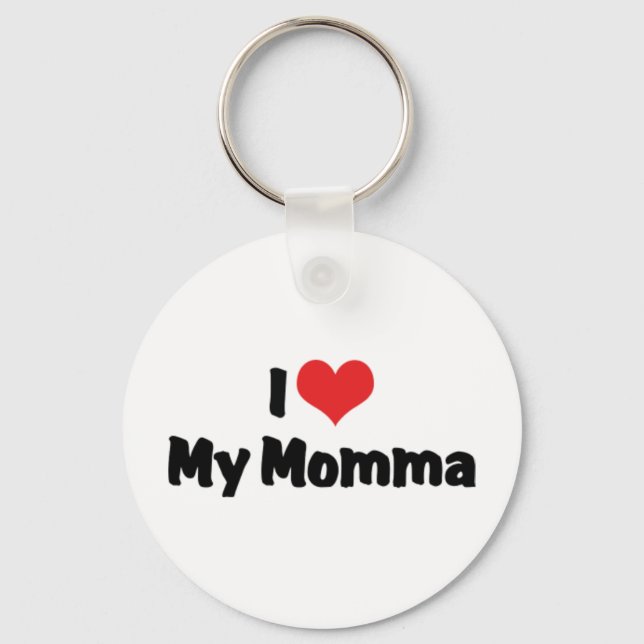 Chaveiro Eu Amo Minha Mamãe Pingente de Chave (Frente)