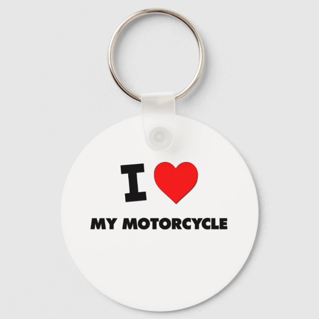 Chaveiro Eu Amo Minha Motocicleta (Frente)