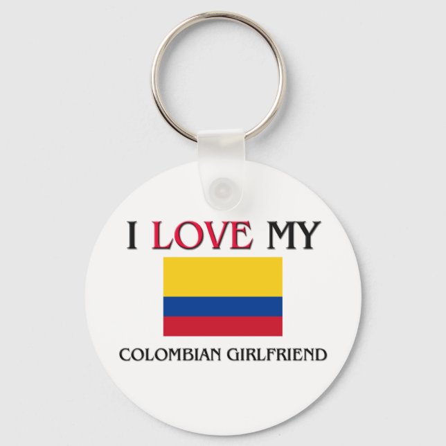 Chaveiro Eu Amo Minha Namorada Colombiana (Frente)