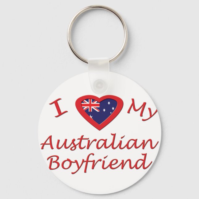 Chaveiro Eu Amo Minha Namorado Australiana (Frente)