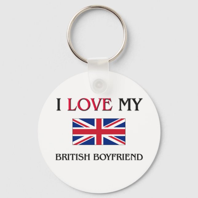 Chaveiro Eu Amo Minha Namorado Britânica (Frente)