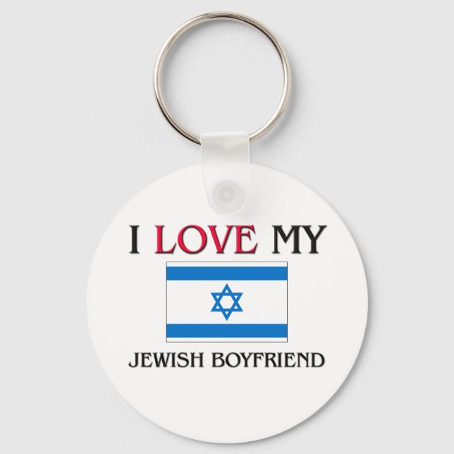 Chaveiro Eu amo minha Namorado judia (Frente)