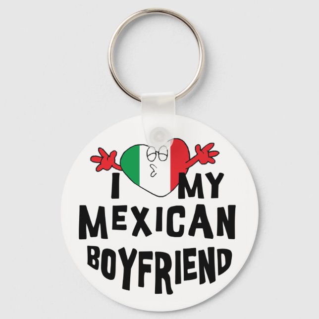 Chaveiro Eu Amo Minha Namorado Mexicana (Frente)
