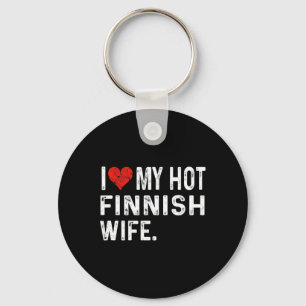 Chaveiro Eu Amo Minha Quente Esposa Finlandesa - Coração Af