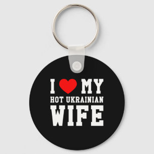 Chaveiro Eu Amo Minha Quente Esposa Ucraniana Coração Verme