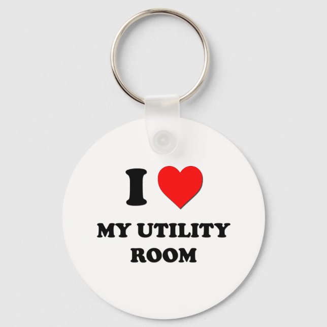 Chaveiro Eu amo minha sala de utilitários (Frente)