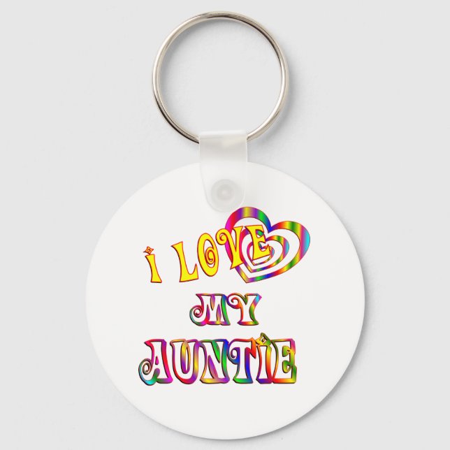 Chaveiro Eu Amo Minha Tia (Frente)