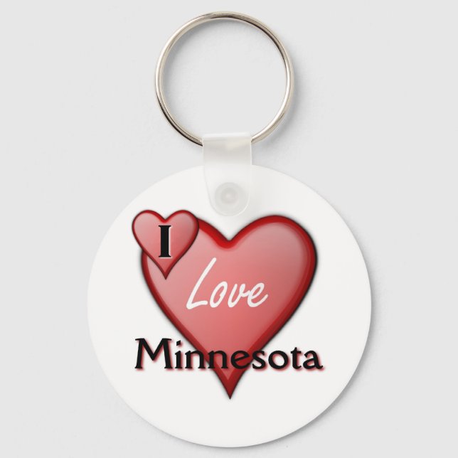 Chaveiro Eu Amo Minnesota (Frente)