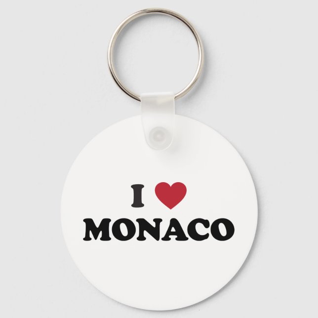 Chaveiro Eu amo Mônaco (Frente)