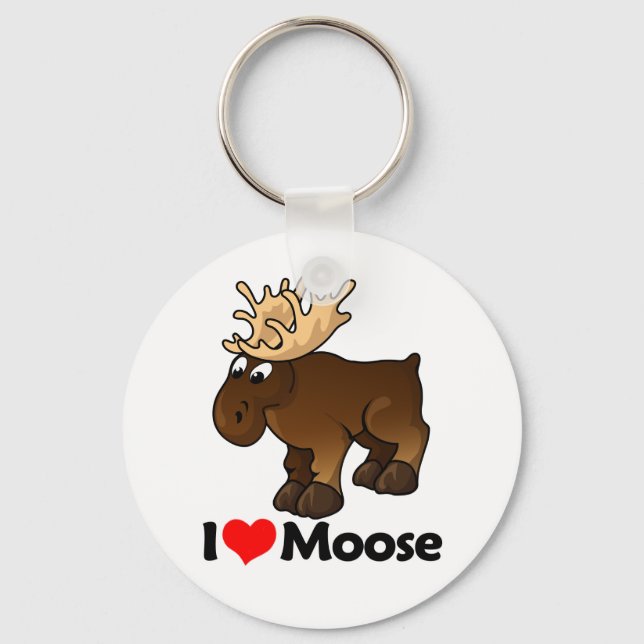 Chaveiro Eu Amo Moose (Frente)