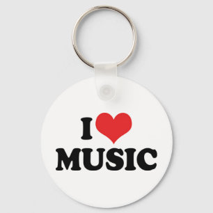 Chaveiro Eu Amo Música Pingente