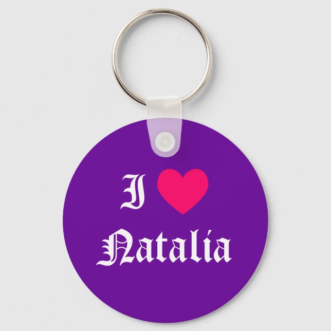 Chaveiro Eu Amo Natalia (Frente)