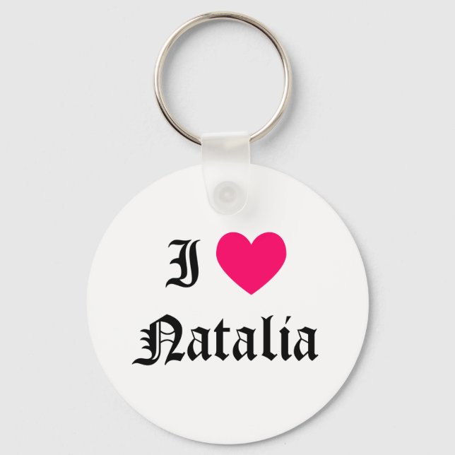 Chaveiro Eu Amo Natalia (Frente)