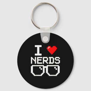 Chaveiro Eu Amo Nerds Eu Adoro Nerds Para Livro de Ciência 