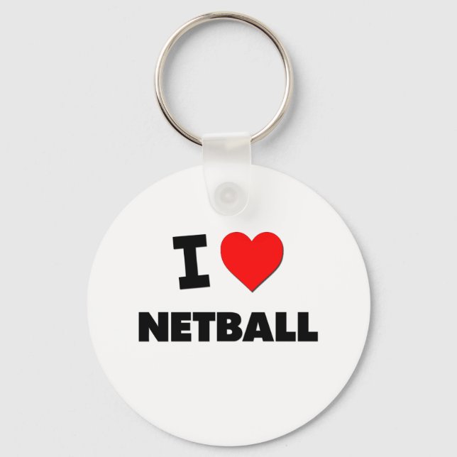 Chaveiro Eu Amo Netball (Frente)