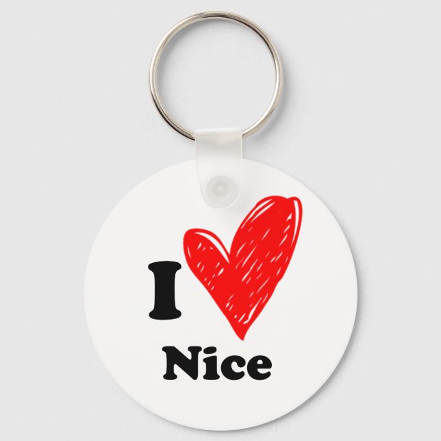 Chaveiro Eu amo Nice (Frente)