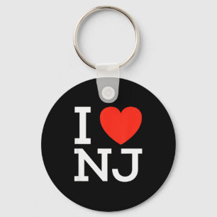 Chaveiro Eu Amo Nj - Camiseta Coração Para Amantes De Nova 