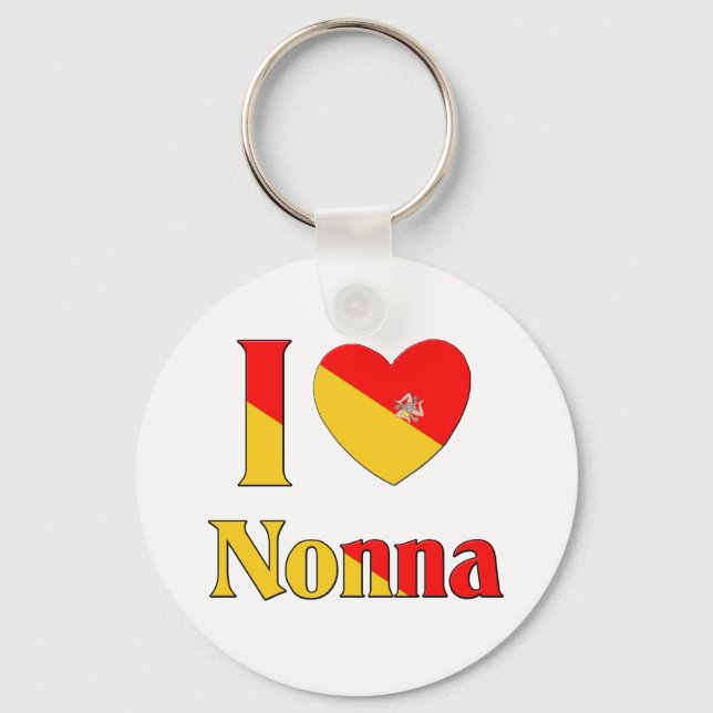 Chaveiro Eu amo Nonna (Frente)