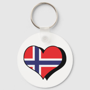 Chaveiro Eu Amo Noruega Pingente