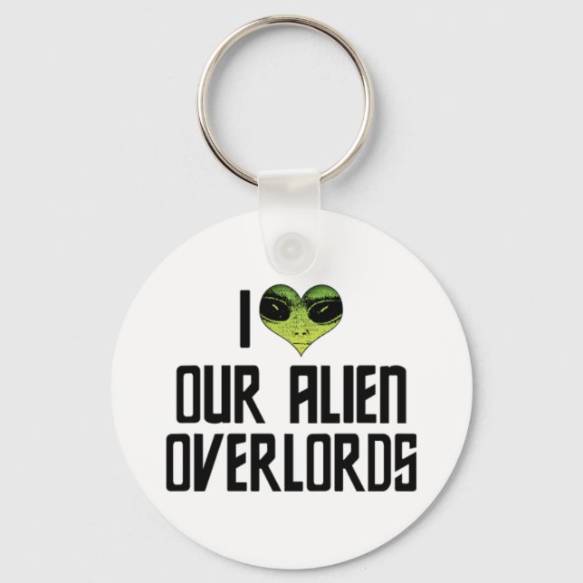 Chaveiro Eu Amo Nossos Superiores Alienígenas Pingente (Frente)