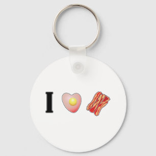 Chaveiro Eu amo o bacon!