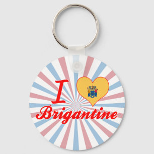 Chaveiro Eu amo o Brigantine, New-jersey