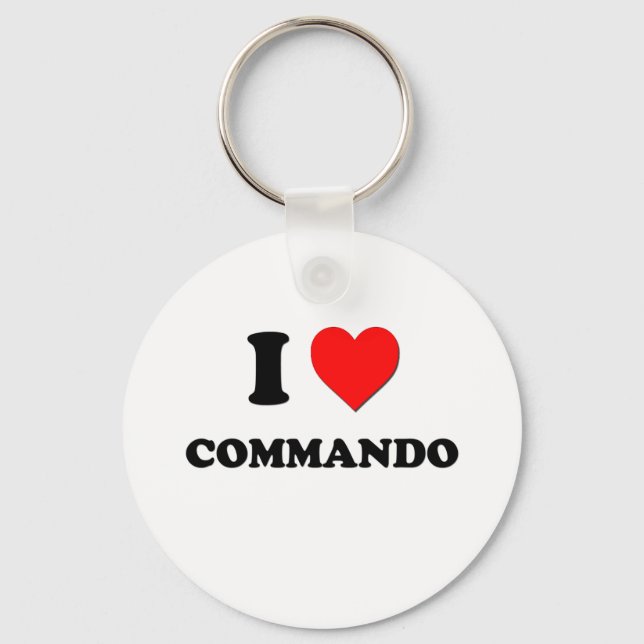 Chaveiro Eu amo o Commando (Frente)