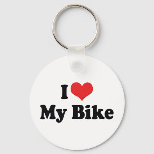 Chaveiro Eu amo o coração minha bicicleta - amante da
