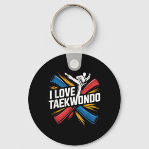 Chaveiro Eu Amo o Espírito das Artes Marciais Taekwondo