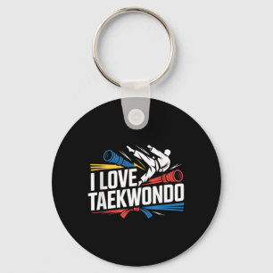 Chaveiro Eu Amo o Espírito das Artes Marciais Taekwondo