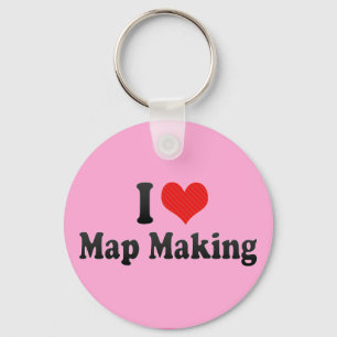 Chaveiro Eu amo o fazer do mapa