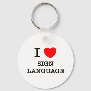 Chaveiro Eu amo o linguagem gestual