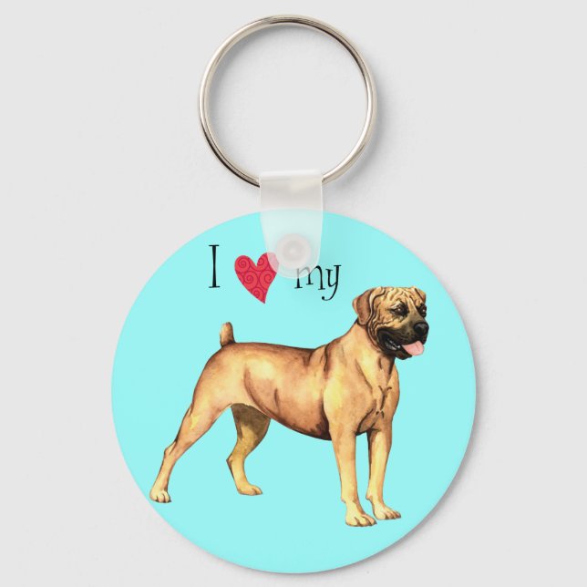 Chaveiro Eu amo o meu Boerboel (Frente)