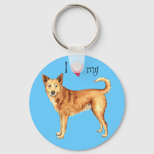 Chaveiro Eu Amo o meu Canaan Dog