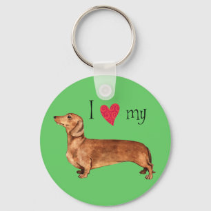 Chaveiro Eu Amo o meu Dachshund