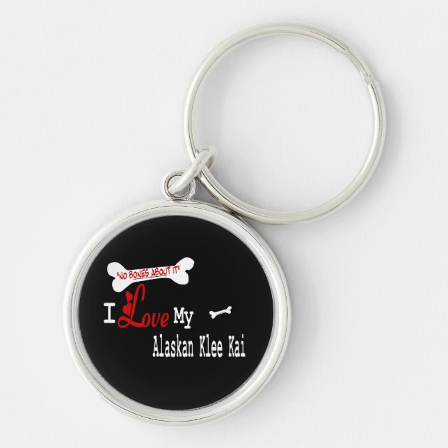 Chaveiro Eu Amo O Meu Klee Kai (Frente)
