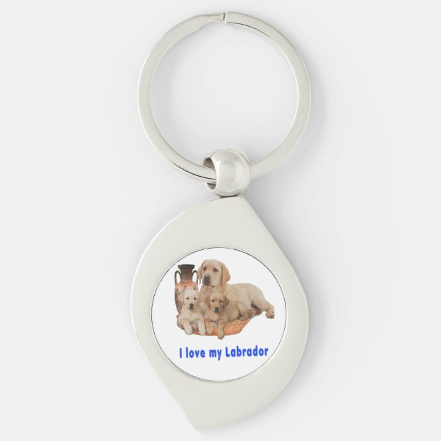 Chaveiro Eu amo o meu Labrador (Frente)