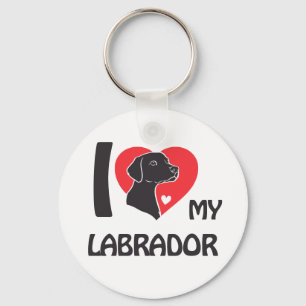 Chaveiro Eu Amo O Meu Labrador - Loyal Dog Lover Design