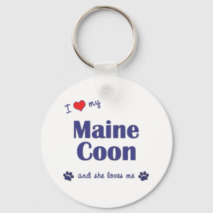 Chaveiro Eu Amo O Meu Luo Maine (Gato Feminino)