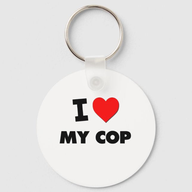 Chaveiro Eu amo o meu policial (Frente)